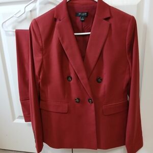 ANN TAYLOR DOUBLE BREASTED JACKET WITH WIDE LEGS PANTS, 0P/2P, WORN ONCE